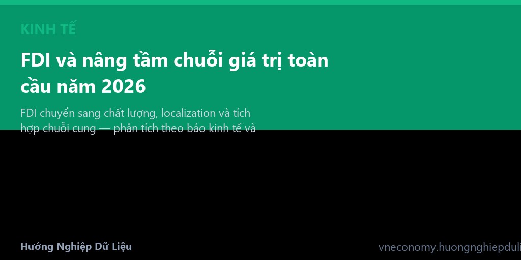 FDI và nâng tầm chuỗi giá trị toàn cầu năm 2026