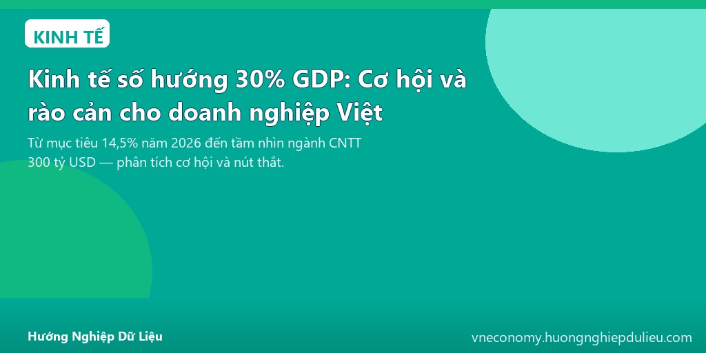 Kinh tế số hướng 30% GDP: Cơ hội và rào cản cho doanh nghiệp Việt