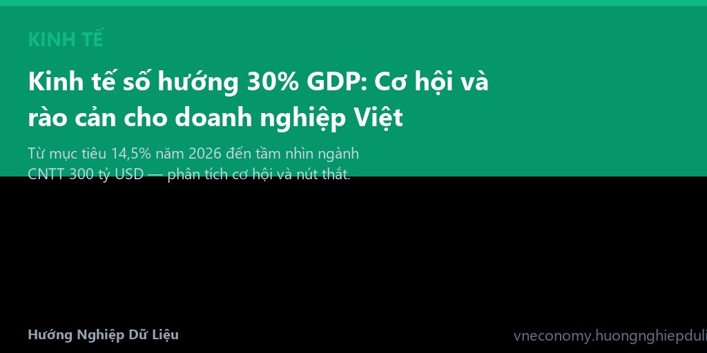 Kinh tế số hướng 30% GDP: Cơ hội và rào cản cho doanh nghiệp Việt