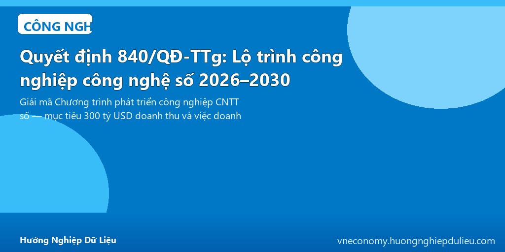 Quyết định 840/QĐ-TTg: Lộ trình công nghiệp công nghệ số 2026–2030