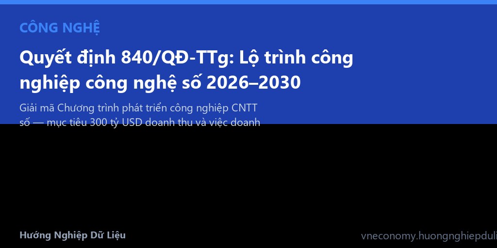Quyết định 840/QĐ-TTg: Lộ trình công nghiệp công nghệ số 2026–2030